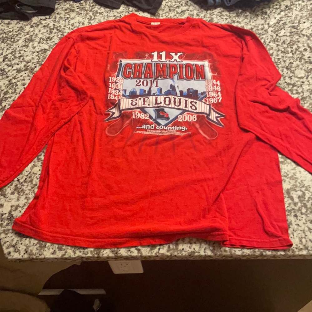 Mens vintage stl cardinals long sleeve t